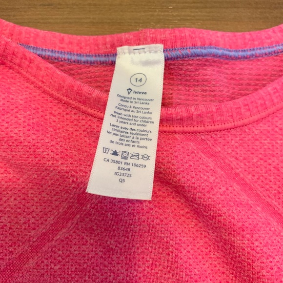 IVIVVA pink long sleeve active top - Picture 3 of 3